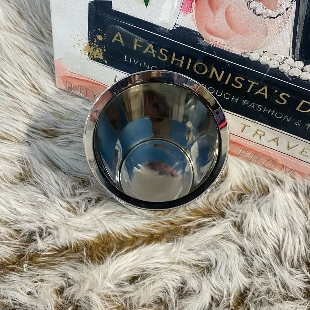 Pottery Barn Swank cooler Elegant‎ Silver Tumbler